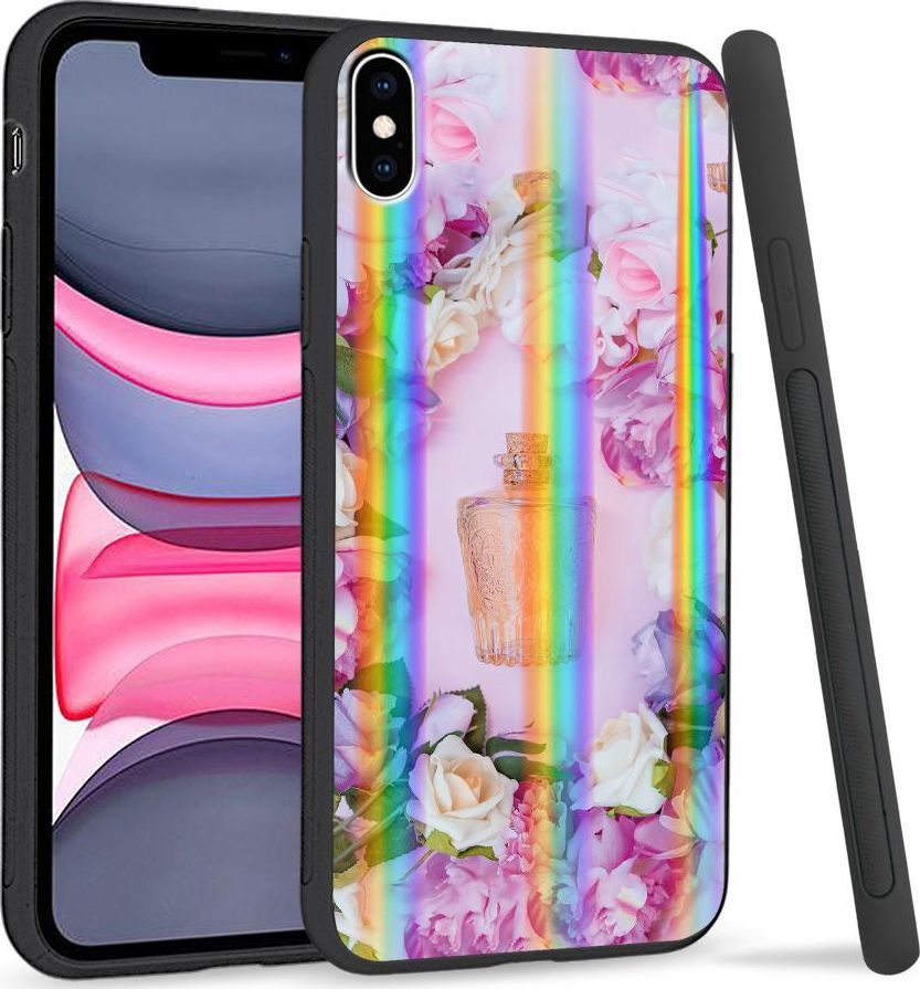Super Fashion Etui Rainbow Series na Apple iPhone XS Max Kwiatowe perfumy 1