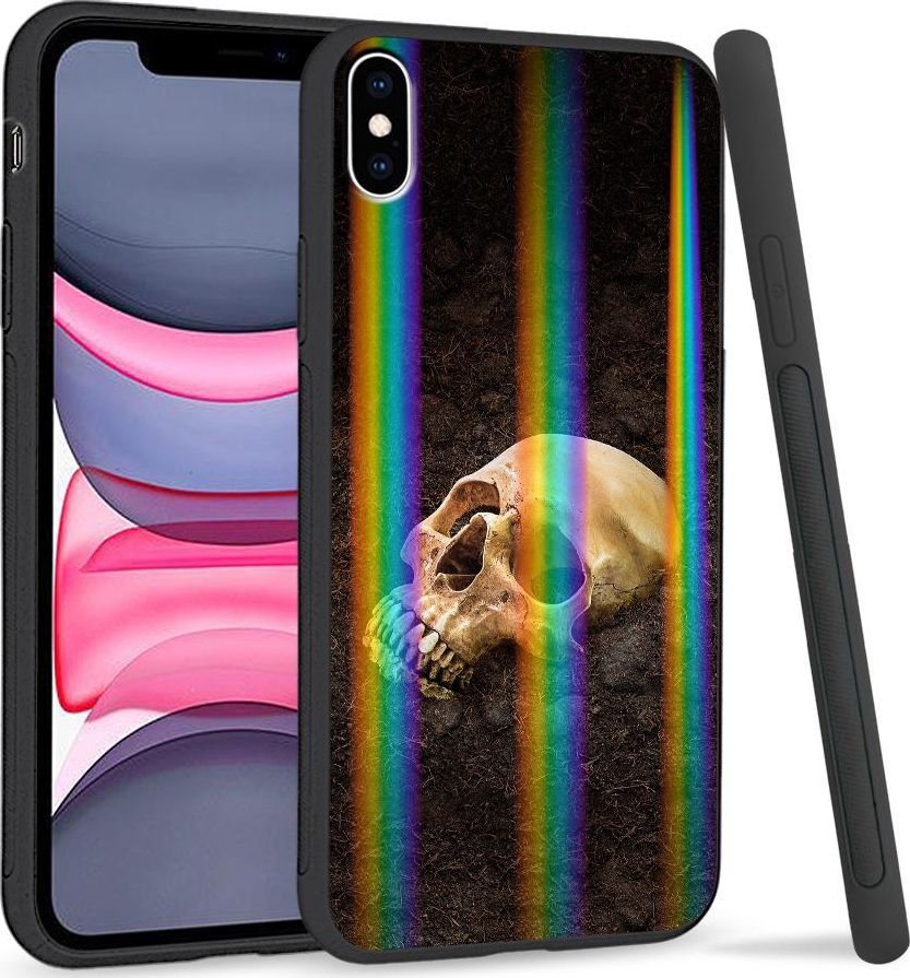 Super Fashion Etui Rainbow Series na Apple iPhone XS Max Czaszka w ziemi 1