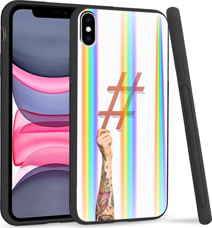 Super Fashion Etui Rainbow Series na Apple iPhone XS Max Hasztag 1