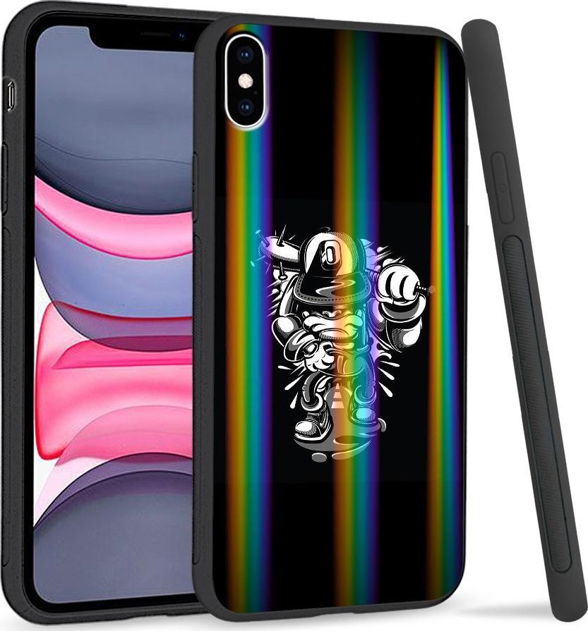 Super Fashion Etui Rainbow Series na Apple iPhone XS Max Małpa gangster 1