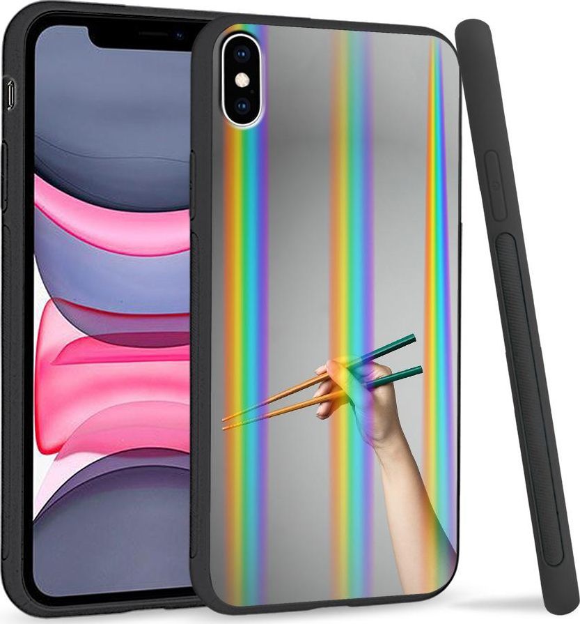 Super Fashion Etui Rainbow Series na Apple iPhone XS Max Pałeczki 1
