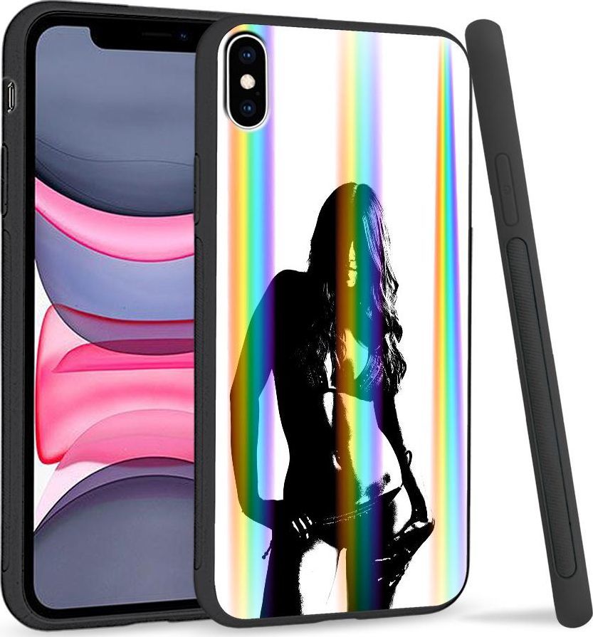 Super Fashion Etui Rainbow Series na Apple iPhone XS Max Kobieta retro 1