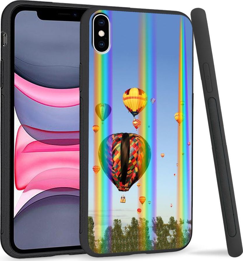 Super Fashion Etui Rainbow Series na Apple iPhone XS Max Balony na niebie 1