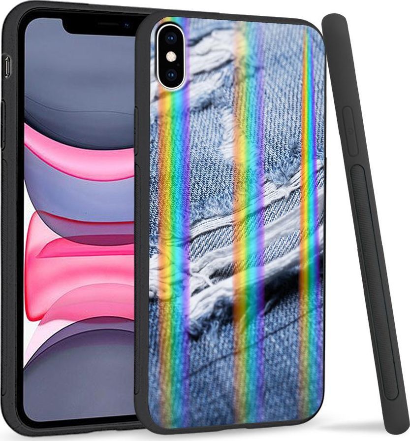 Super Fashion Etui Rainbow Series na Apple iPhone XS Max Dziury 1