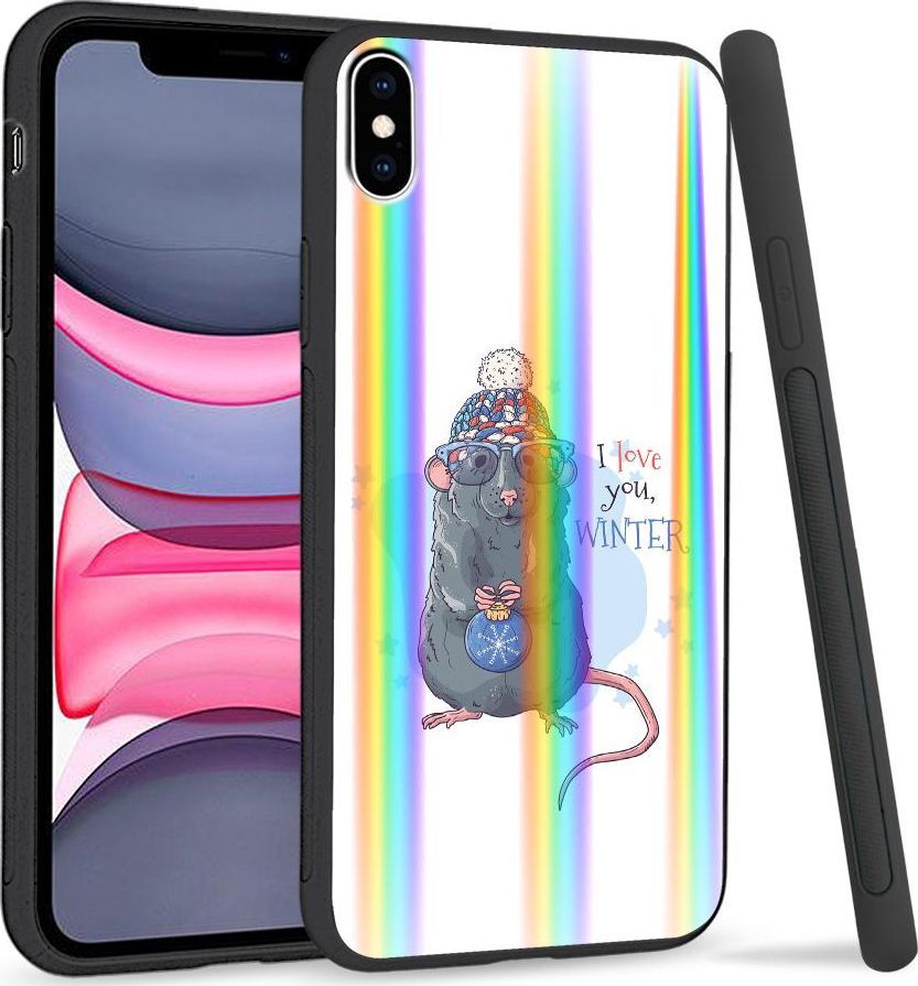 Super Fashion Etui Rainbow Series na Apple iPhone XS Max Myszka 1