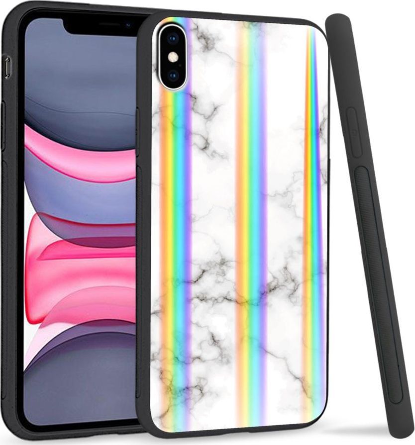 Super Fashion Etui Rainbow Series na Apple iPhone XS Max White granite 1