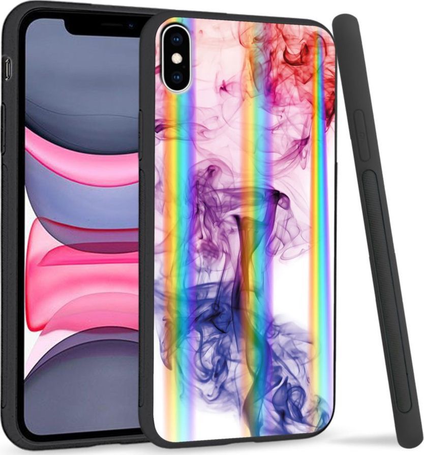 Super Fashion Etui Rainbow Series na Apple iPhone XS Max Smoke abstract 1
