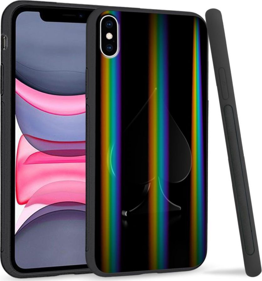 Super Fashion Etui Rainbow Series na Apple iPhone XS Max Black spade 1