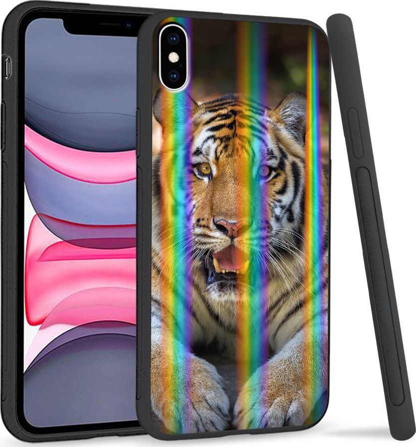 Super Fashion Etui Rainbow Series na Apple iPhone XS Max Tygrys 1
