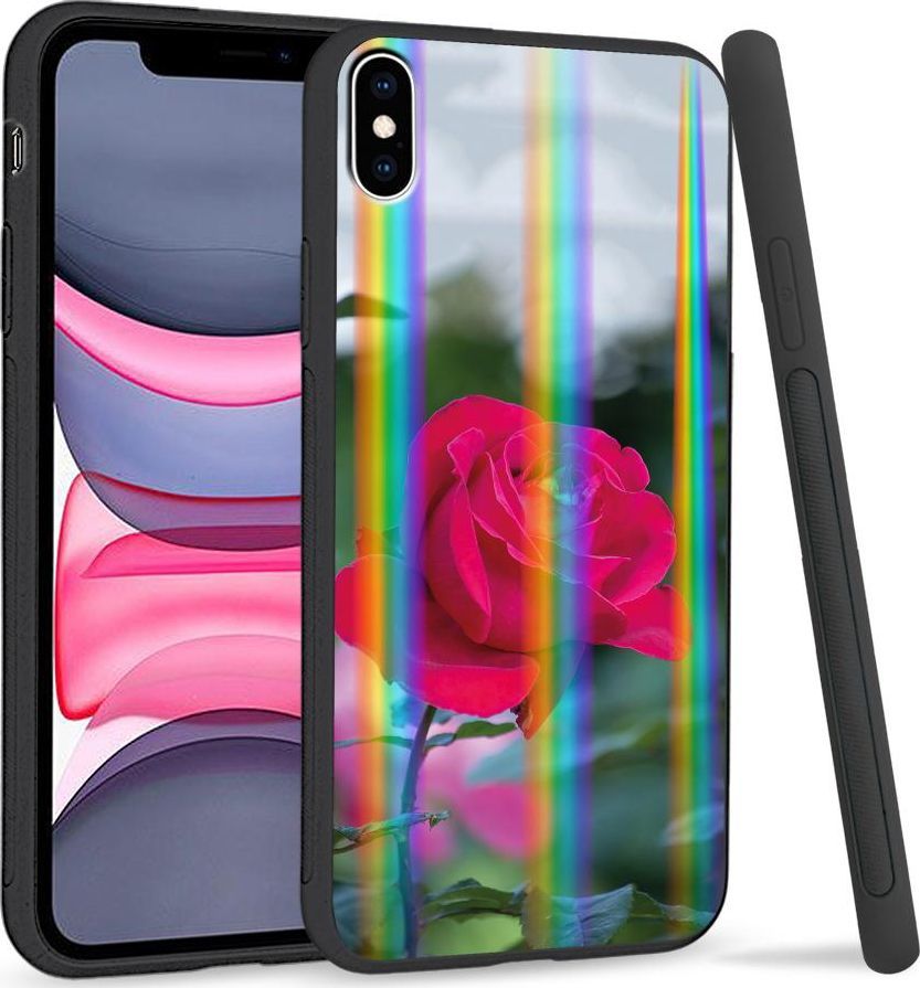 Super Fashion Etui Rainbow Series na Apple iPhone XS Max Pąk rózy 1