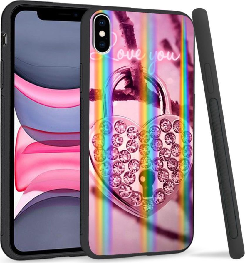 Super Fashion Etui Rainbow Series na Apple iPhone XS Max Kłódka 1