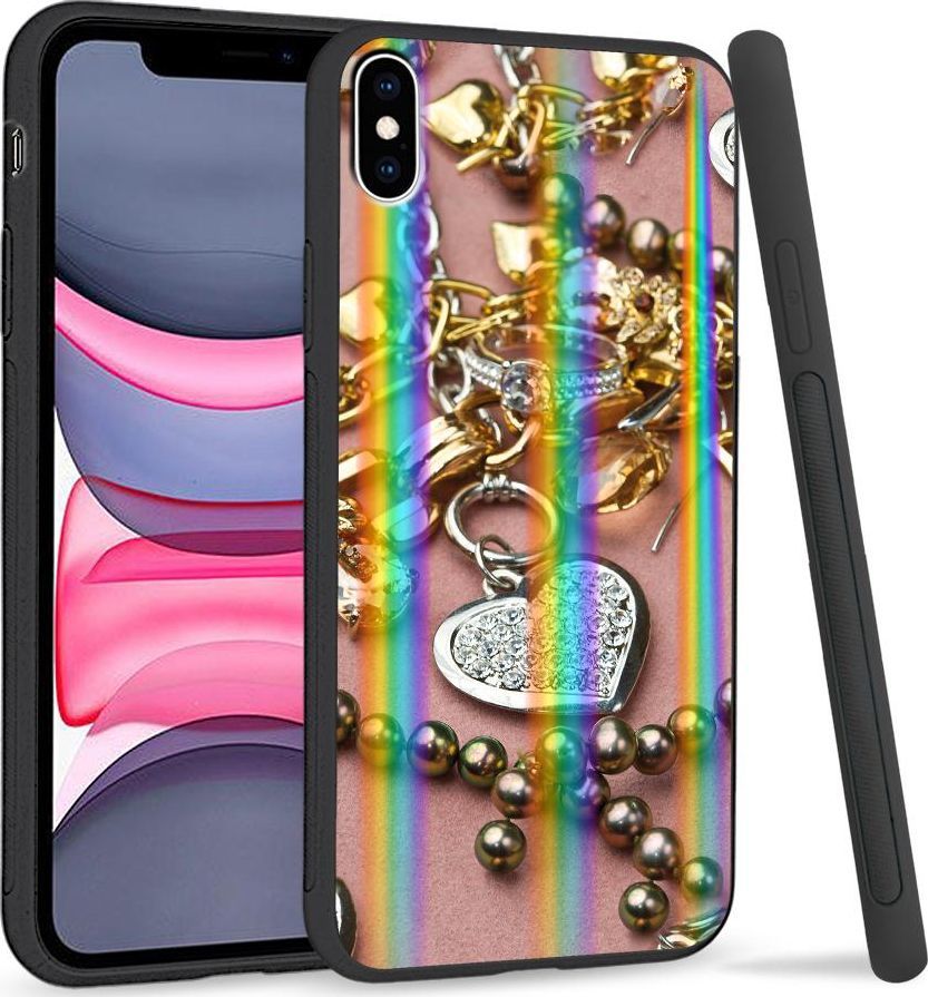 Super Fashion Etui Rainbow Series na Apple iPhone XS Max Złoto i srebro 1