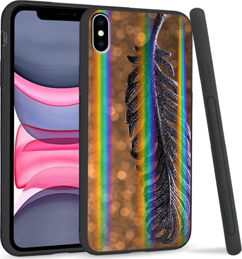 Super Fashion Etui Rainbow Series na Apple iPhone XS Max Metal Feather 1