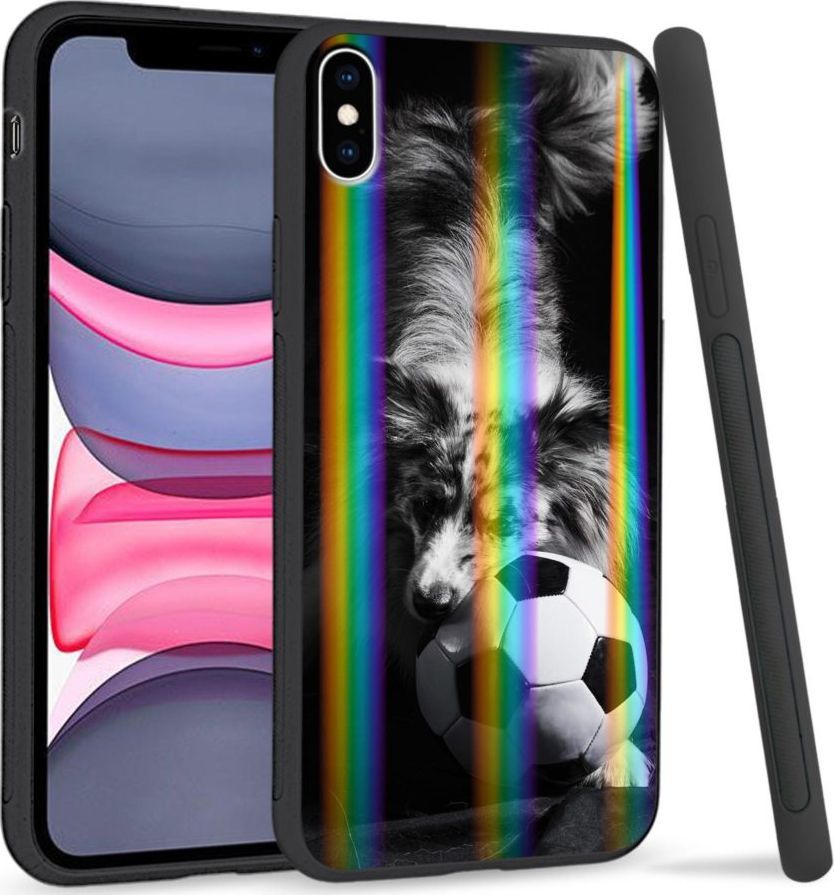 Super Fashion Etui Rainbow Series na Apple iPhone XS Max Dog with ball 1