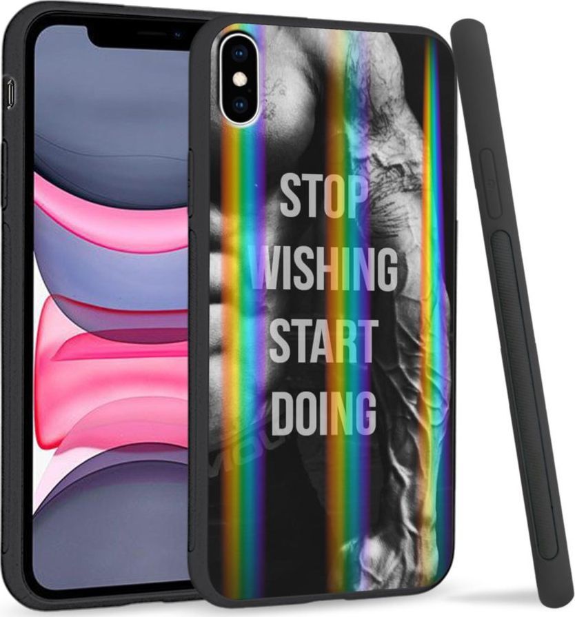 Super Fashion Etui Rainbow Series na Apple iPhone XS Max Start doing|Stop wishing 1
