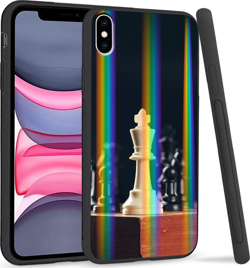 Super Fashion Etui Rainbow Series na Apple iPhone XS Max Szachy 1
