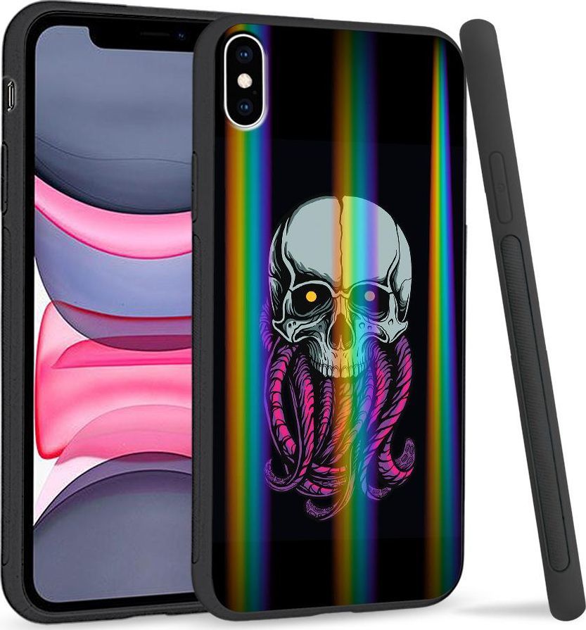 Super Fashion Etui Rainbow Series na Apple iPhone XS Max Starszna czaska 1