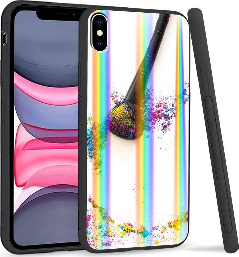 Super Fashion Etui Rainbow Series na Apple iPhone XS Max Kolorowy puder 1