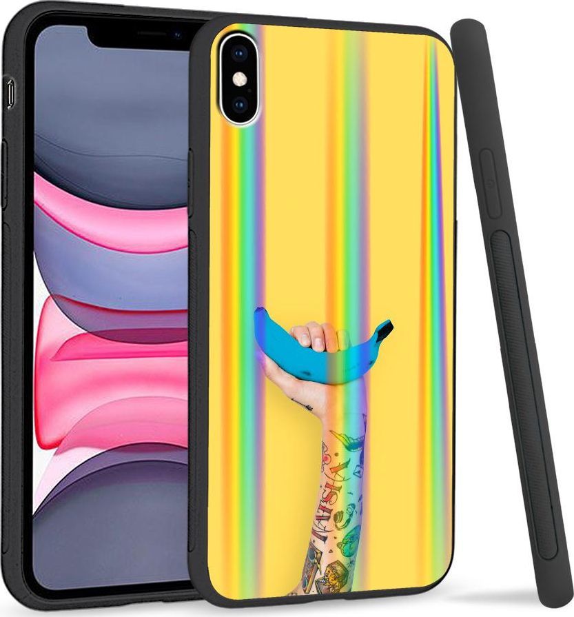 Super Fashion Etui Rainbow Series na Apple iPhone XS Max Niebieski banan 1