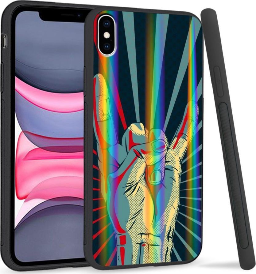 Super Fashion Etui Rainbow Series na Apple iPhone XS Max Evil Sign 1