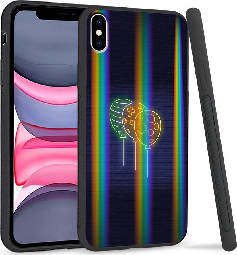 Super Fashion Etui Rainbow Series na Apple iPhone XS Max Neonowe balony 1