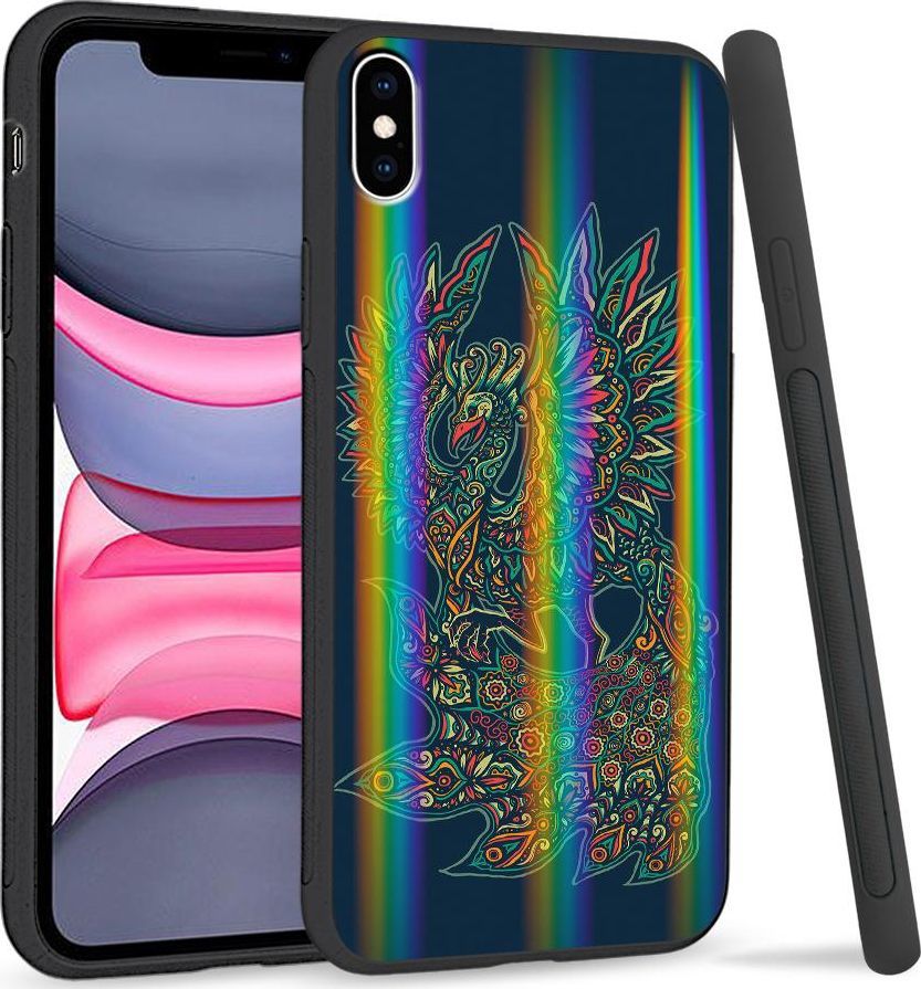 Super Fashion Etui Rainbow Series na Apple iPhone XS Max Kolporowe ptaki 1