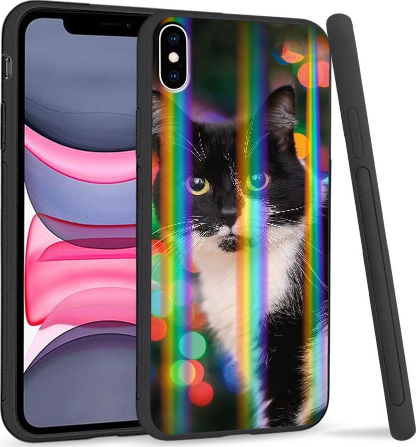 Super Fashion Etui Rainbow Series na Apple iPhone XS Max Uroczy kot 1