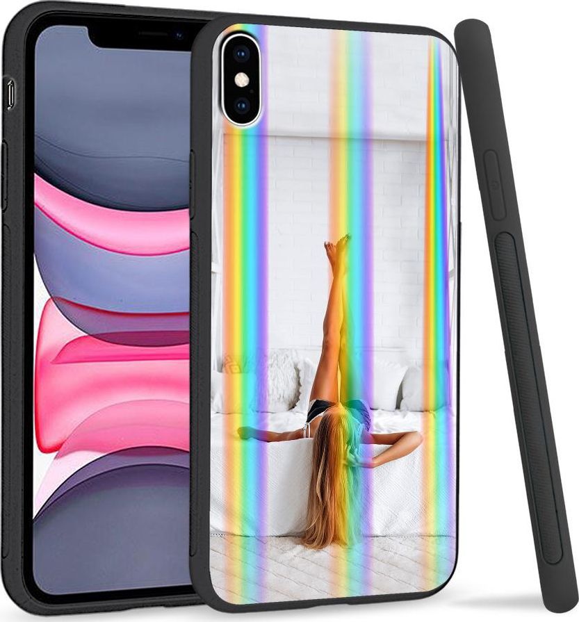 Super Fashion Etui Rainbow Series na Apple iPhone XS Max Biały pokók 1
