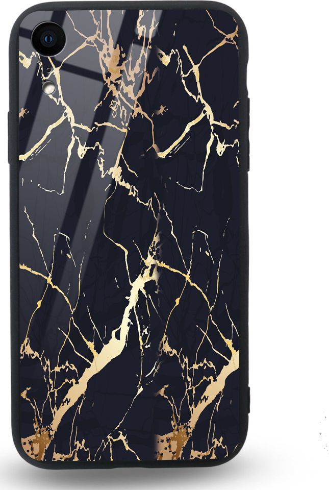 Etui na Apple iPhone XR - Designer Series - Black gold granite 1