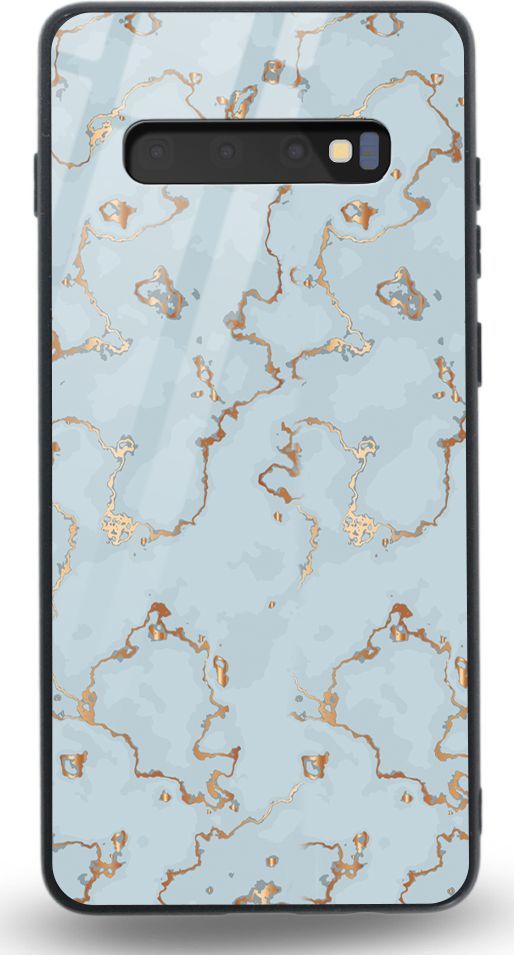 Etui na Samsung S10 Plus - Designer Series - Golden blue granite 1