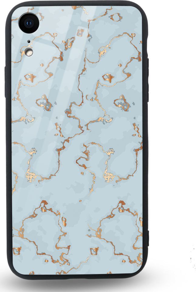 Etui na Apple iPhone XR - Designer Series - Golden blue granite 1