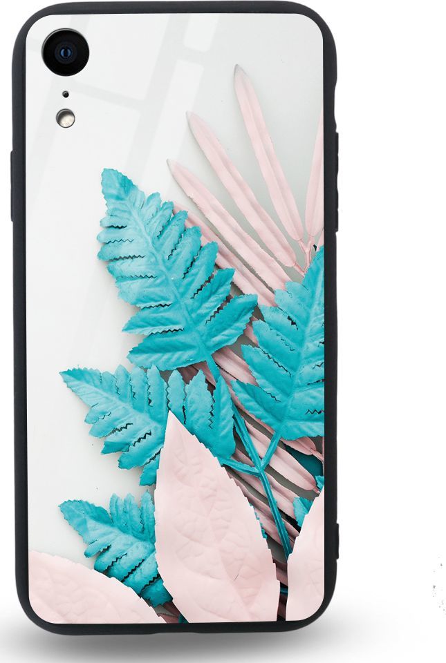 Etui na Apple iPhone XR - Designer Series - Blue white leaf 1