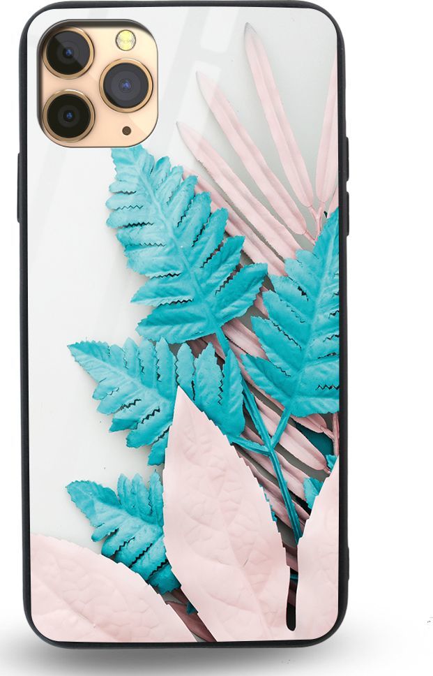 Etui na Apple iPhone 11 Pro Max - Designer Series - Blue white leaf 1