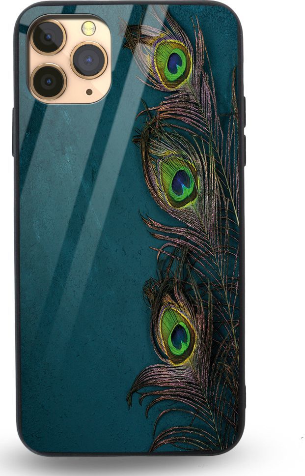 Etui na Apple iPhone 11 Pro Max - Designer Series - Three Peacock Feathers 1