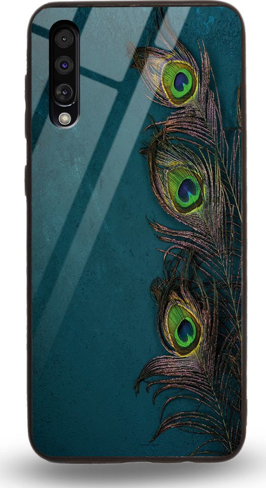 Etui na Samsung A50 - Designer Series - Three Peacock Feathers 1