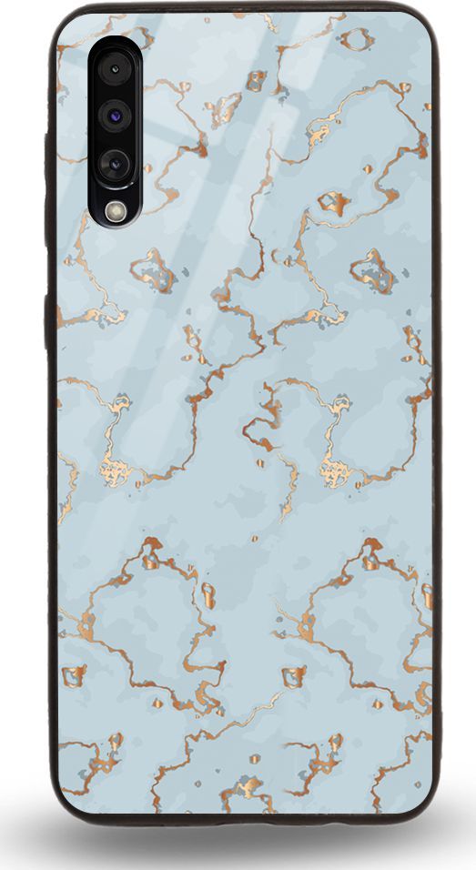 Etui na Samsung A50 - Designer Series - Golden blue granite 1