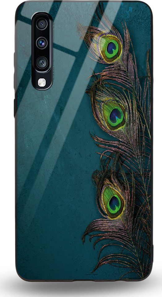 Etui na Samsung A70 - Designer Series - Three Peacock Feathers 1