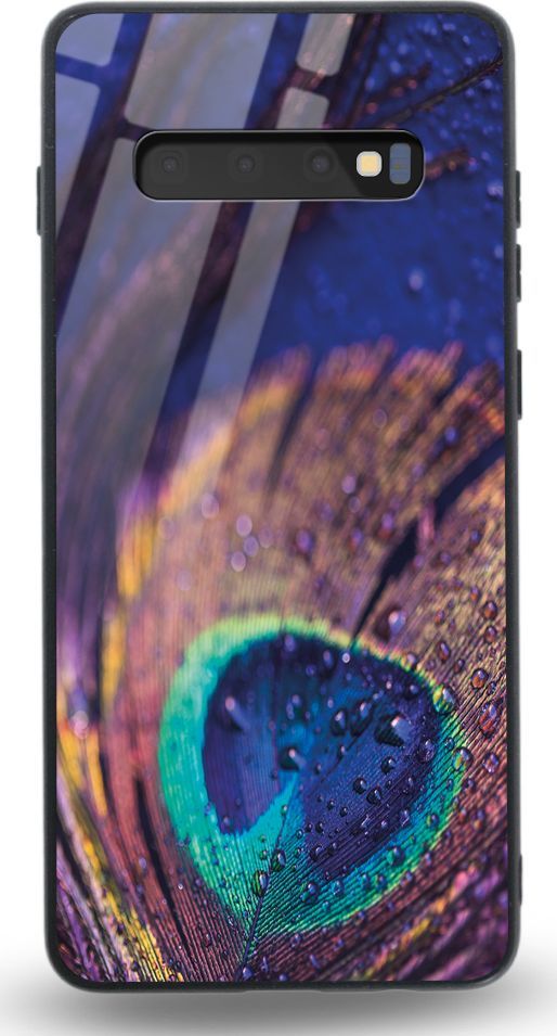 Etui na Samsung S10 Plus - Designer Series - Peacock Feather Closeup 1