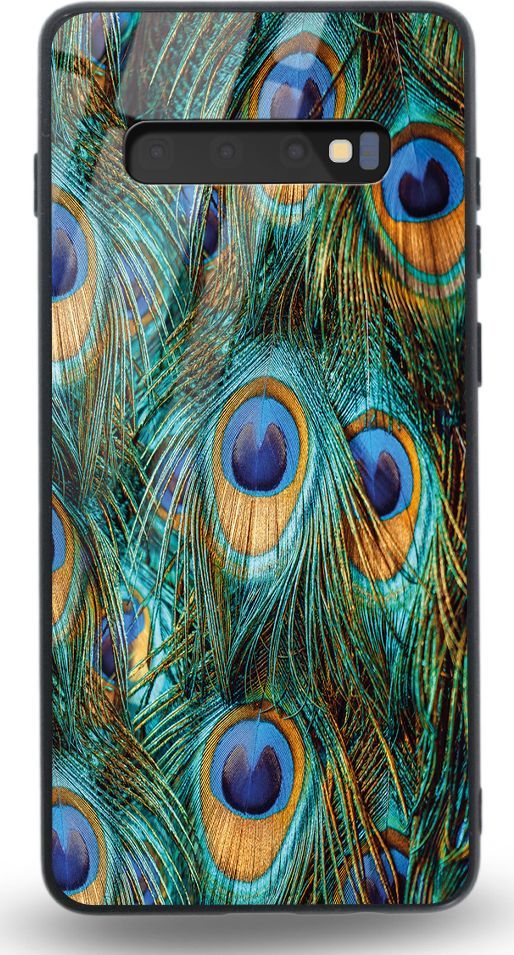Etui na Samsung S10 Plus - Designer Series - Peacock Feather Bunch 1