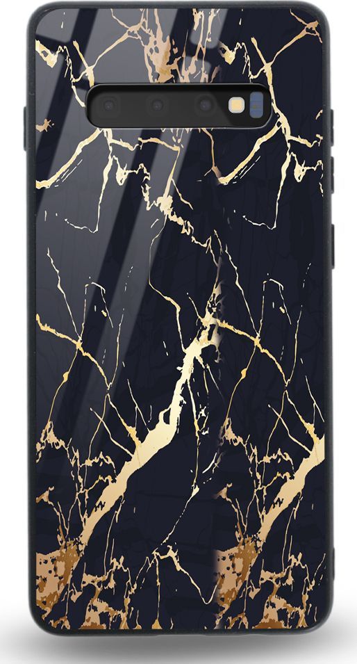 Etui na Samsung S10 Plus - Designer Series - Black gold granite 1
