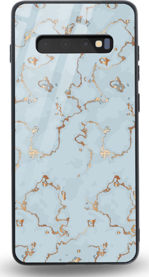 Etui na Samsung S10 - Designer Series - Golden blue granite 1