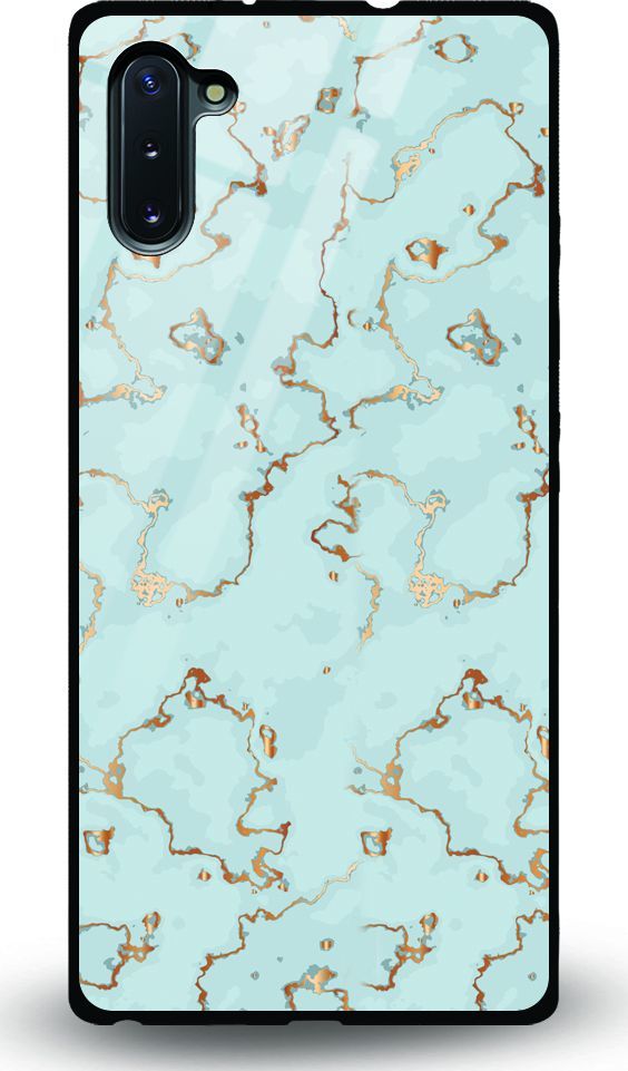 Etui na Samsung Note 10 - Designer Series - Golden blue granite 1