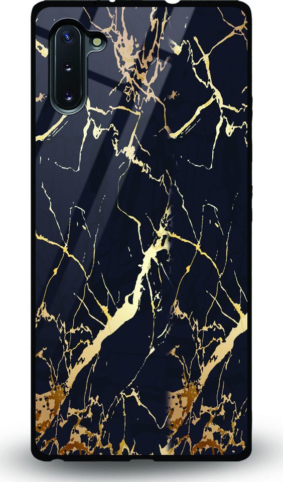 Etui na Samsung Note 10 - Designer Series - Black gold granite 1