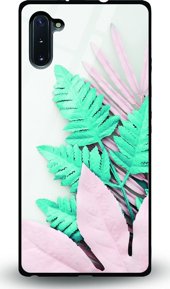 Etui na Samsung Note 10 - Designer Series - Blue white leaf 1