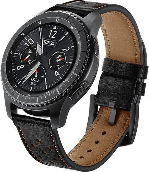 Alogy Pasek leather band Watch Active 2 (20mm) Czarny 1
