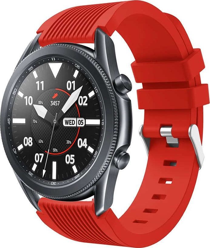 Alogy Pasek sportowy Guma do Samsung Gear S3 / watch 46mm czerwony + Szkło (42837) 1