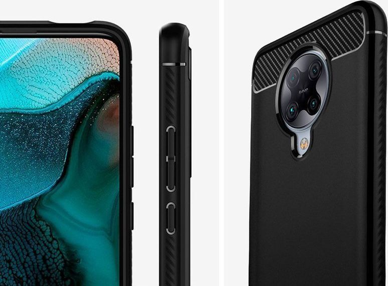 Spigen Etui Spigen Rugged Armor do Xiaomi Poco F2 Pro/Redmi K30 Pro Matte Black + Szkło Alogy uniwersalny 1