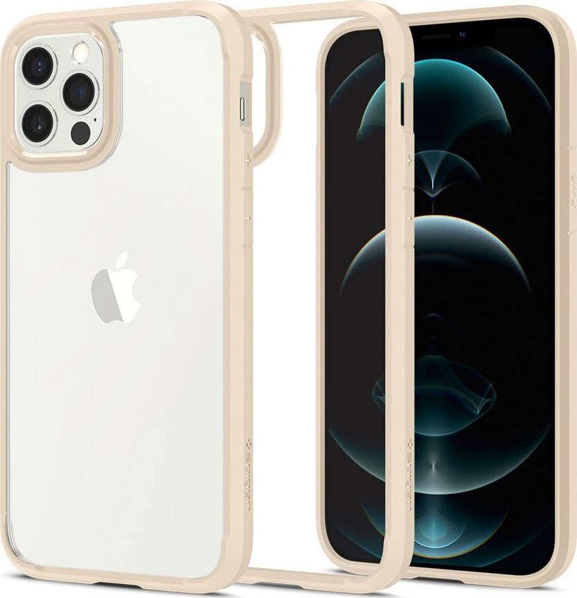 Spigen Etui Spigen Ultra Hybrid do Apple iPhone 12/ 12 Pro 6.1 Sand Beige uniwersalny 1