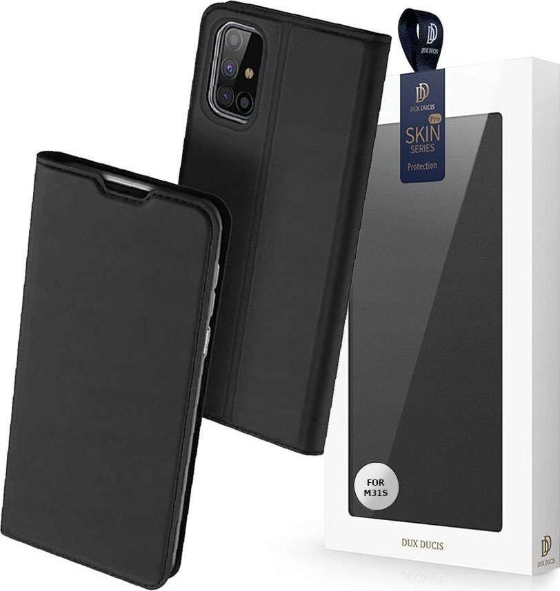 Dux Ducis Etui ochronne Dux Ducis Skin do Samsung Galaxy M31s Czarne + Szkło 3mk uniwersalny 1