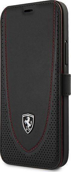 Ferrari Ferrari FEOGOFLBKP12MBK iPhone 12/12 Pro 6,1" czarny/black book Off Track Perforated 1